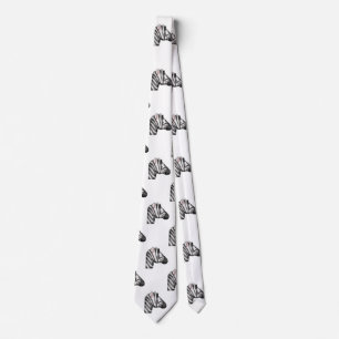 Gravata emoji zebra menswear mens necrótica