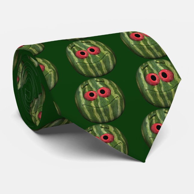 Gravata Emoticon de Melancia Cônica (Rolled)