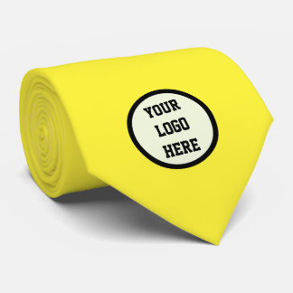 Gravata Empresa de Logotipo Personalizado Amarelo Corporat