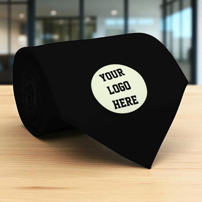 Gravata Empresa de logotipo personalizado Black Business C (Criador carregado)