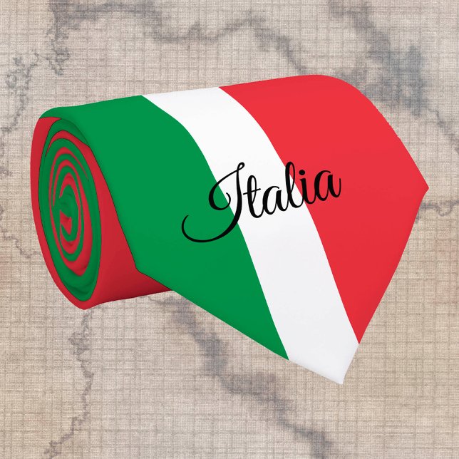Gravata Empresas italianas Flag & Italy, adeptos de viagem (Criador carregado)