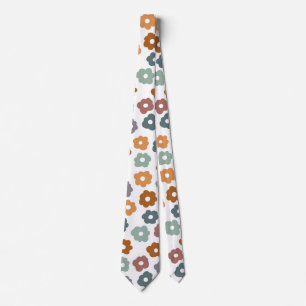 Gravata Encanto Boho Retro Florais e Charme Botânico