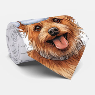 Gravata Engraçado australiano Terrier Christmas Dog Lover