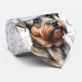 Gravata Engraçado Borda Terrier Cão de Natal