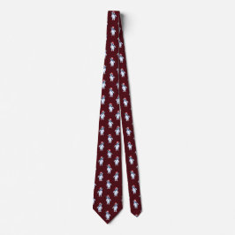 Gravata Engraçado Burgundy Penguin Tie para Amantes de os