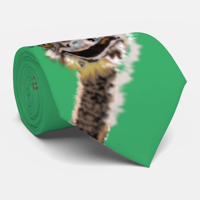 Gravata Engraçado de Ostrich Verde ou Escolha Cor (Rolled)