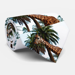 Gravata Engraçado Girafa Dando Um Framboesa,