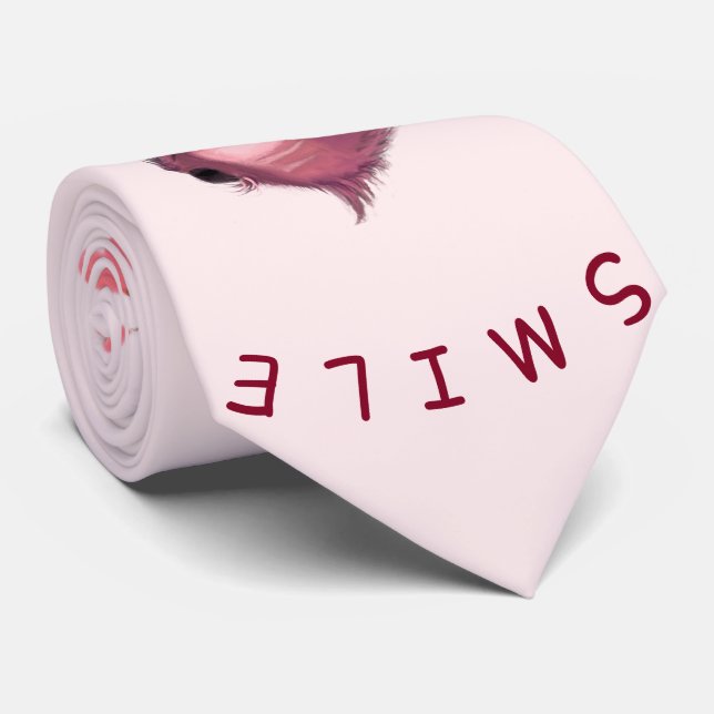 Gravata Engraçado Lama Romântica - Sorria - Adicione Seu T (Rolled)