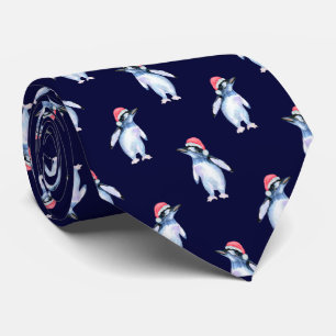 Gravata Engraçado Marinho Blue Penguin Tie para Amantes de