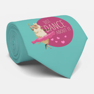 Gravata Engraçado Mensagem De Ovelha - Apenas Dance Sobre