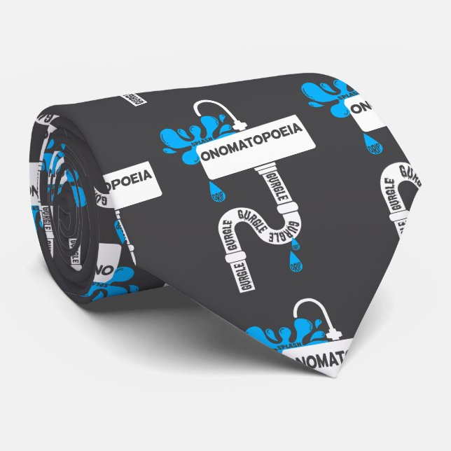 Gravata Escrevendo criativo ou poesia da nomatopoeia (Rolled)