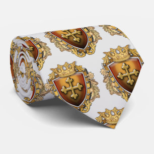 Gravata Escudo de Coroa Biselada
