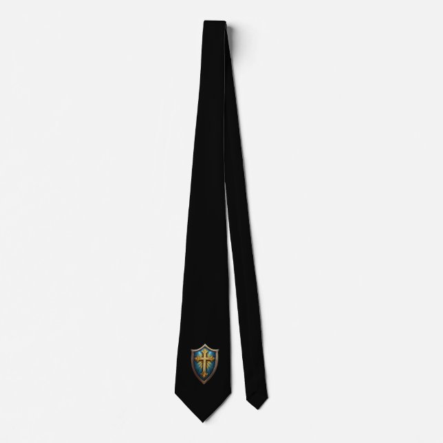Gravata Escudo de Fé Cristão Crente (Frente)