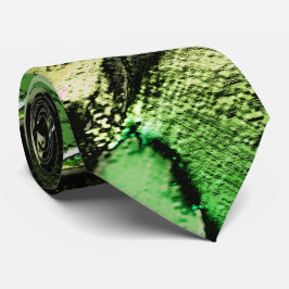 Gravata Esculpido de metal opaco, em verde e tom de creme