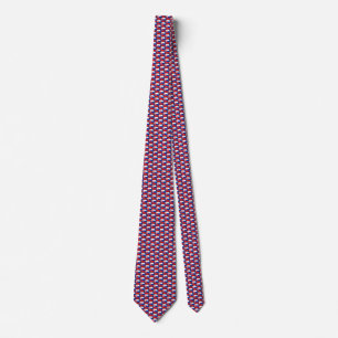 Gravata Eslováquia Flag Honeycomb Tie