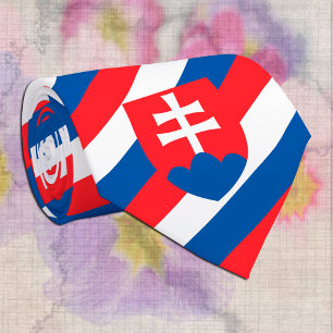 Gravata Eslováquia Gravatas, moda Eslováquia Bandeira