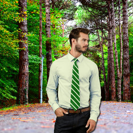 Gravata Esmeralda&marfim profundo - faixas diagonais