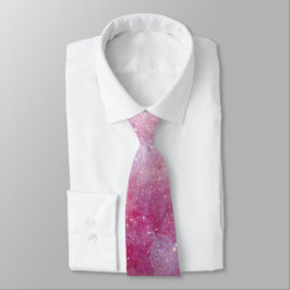 Gravata Espaço Exterior Mauve Rosa Galáctica Céu Estrelado