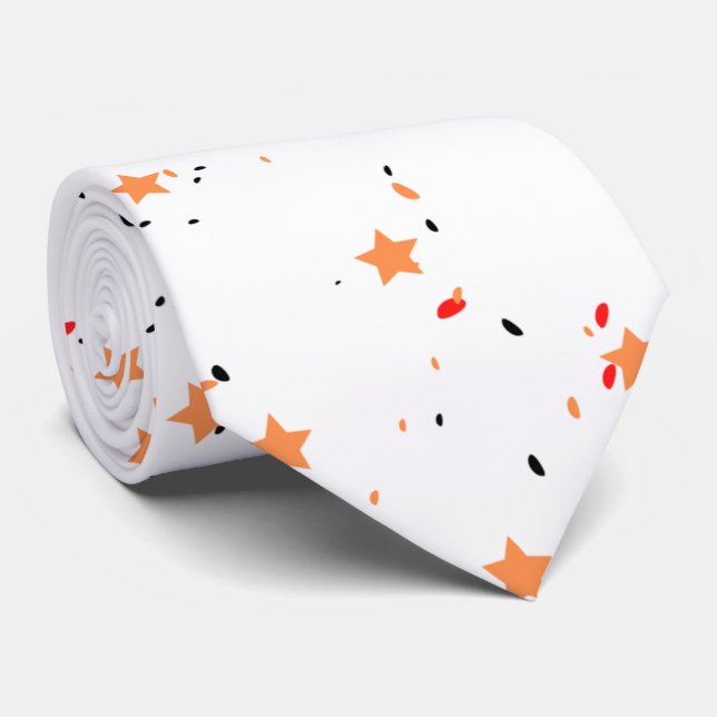 Gravata Espelhos de laranja branco moderno para marido (Rolled)