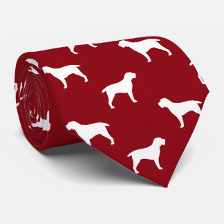 Gravata Espinone Italiano Silhouettes Padrão Vermelho e Br