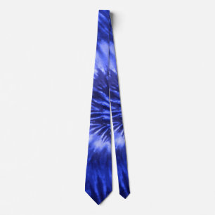 Gravata Espiral Tie-Dye - Azul