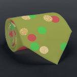 Gravata esplêndido dourado brilho verde-vermelho confete d<br><div class="desc">design na moda com brilho fino dourado,  padrão de Natal vermelho e verde.</div>