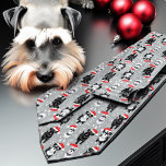 Gravata Esqueleiros de Natal em Santa Hats<br><div class="desc">Tinta divertida para o Pai Schnauzer. Bolachas miniatura ou standard em chapéus e galhadas preto e prateado,  preto e sal e vestindo pimenta.</div>