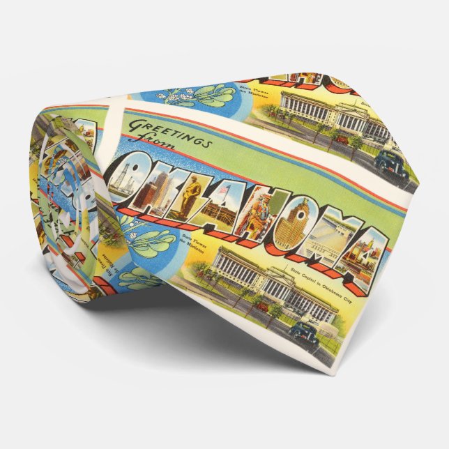 Gravata Estado de lembrança velha APROVADA das viagens (Rolled)