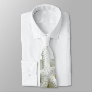 Gravata Estaleiro Branco Hydrangea Flower Groom's Neck Tie