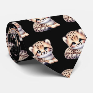 Gravata Estampa de leopardo moderna Kawaii Bebês de chita