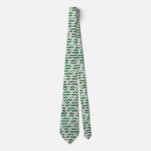 Gravata Estampa Xadrez Amarela Verde e Branco