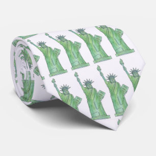 Gravata Estátua da Liberdade Verde NYC Tie