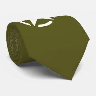 Gravata Estêncil Vintage Decal em Khaki Green