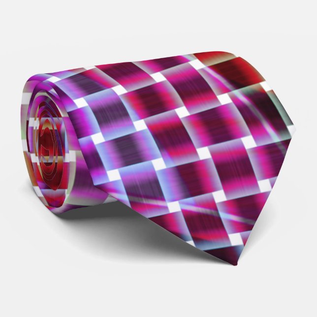 Gravata Estilo de cesta em tons de rosa escuro, lilás, azu (Rolled)