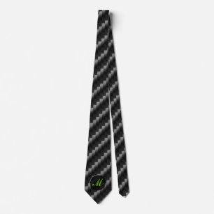 Gravata Estilo de fibra de carbono com monograma