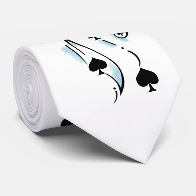 Gravata Estilo de Tatuagem de Espadas Negras Estilo Thunde (Rolled)