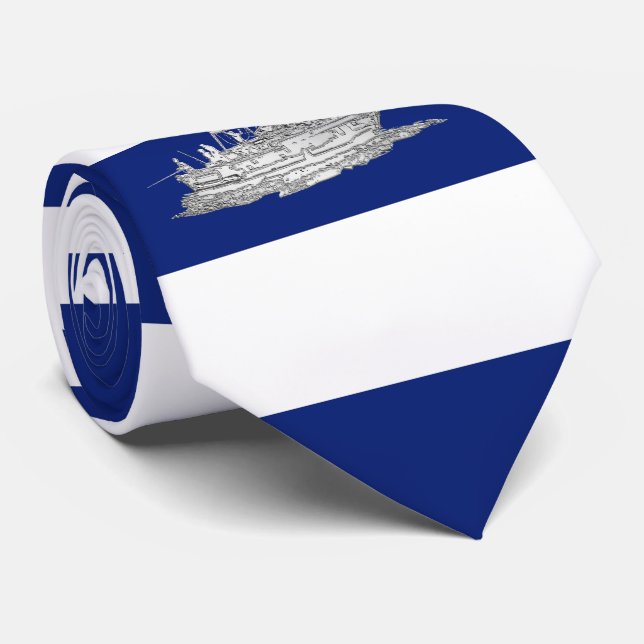 Gravata Estilo do cromo da pesca do espadim em listras (Rolled)