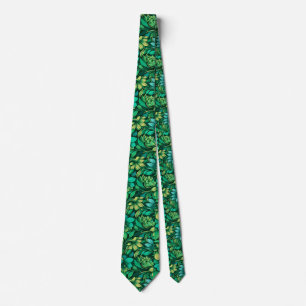 Gravata Estilo Floral Verde para Noivo