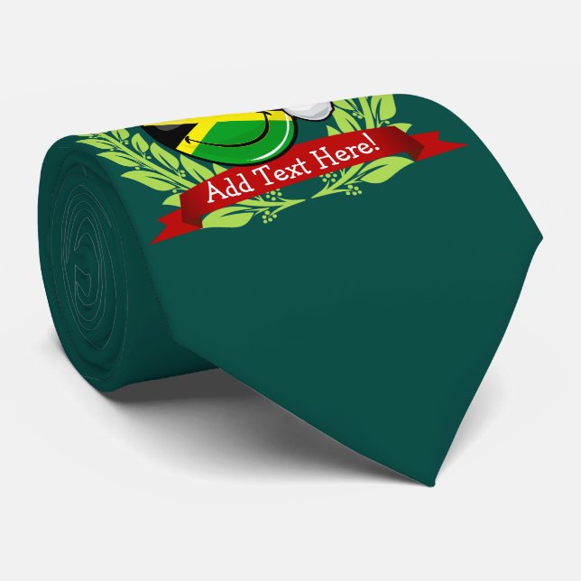 Gravata Estilo jamaicano alegre do Natal da bandeira (Rolled)