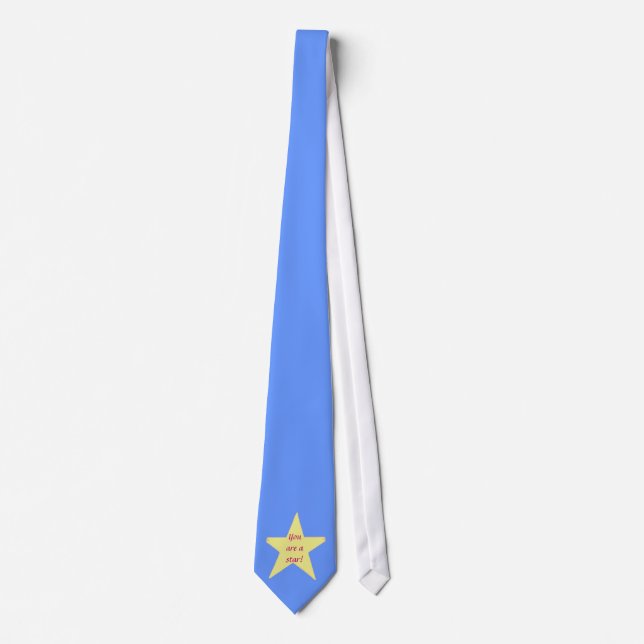 Gravata Estrela amarela, você é uma estrela - Estilo perso (Frente)