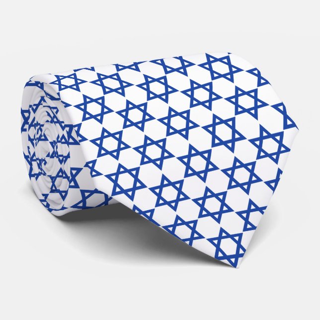 Gravata Estrela Azul De David White (Rolled)