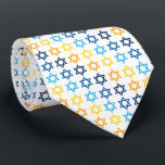 Gravata Estrela de David Judaico Colorful<br><div class="desc">Happy Hanukkah Star do David Pattern</div>