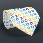 Gravata Estrela de David Judaico Colorful<br><div class="desc">Happy Hanukkah Star do David Pattern</div>