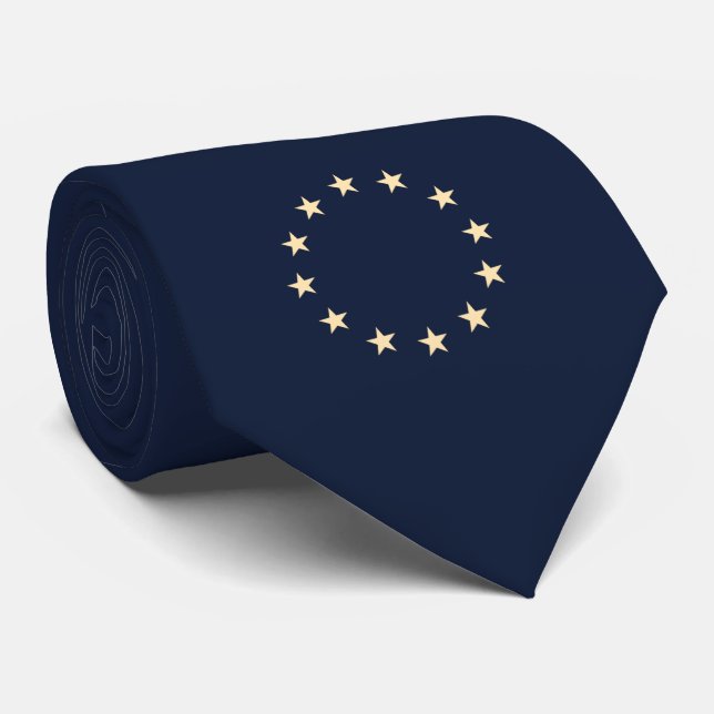 Gravata Estrela - Europe Europa - flag - Schlips navy (Rolled)