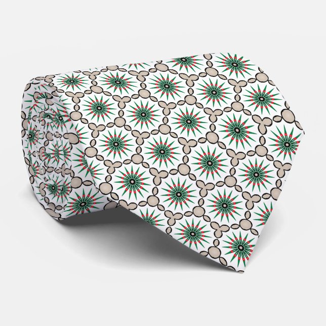 Gravata Estrelas de Natal (Rolled)