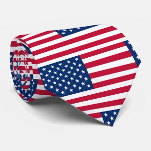 Gravata Estrelas e faixas de bandeira americanas