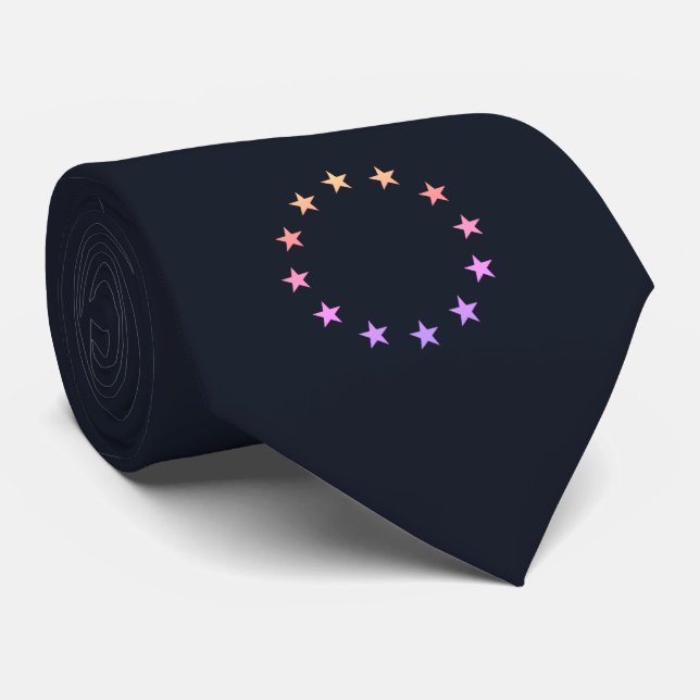 Gravata Estrelas - Europa - Europa - bandeira da UE - mari (Rolled)