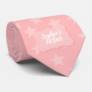 Gravata Estrelas no Novo papai rosa de uma menina