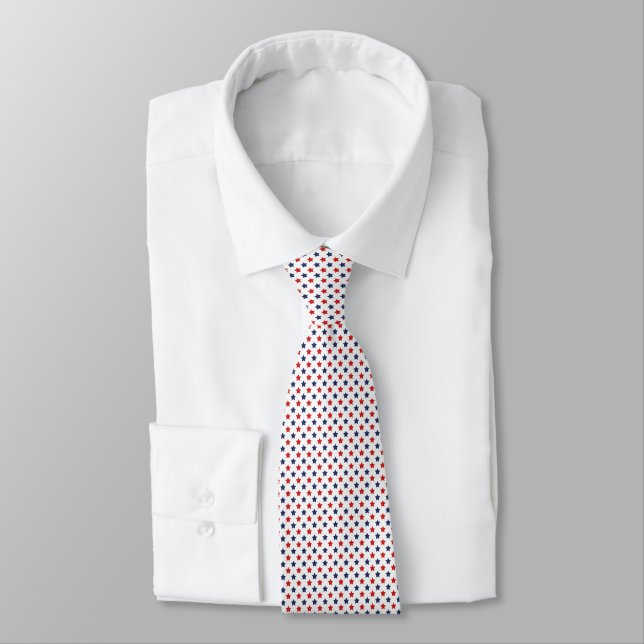 Gravata Estrelas Patrióticas Masculinas (Amarrado)