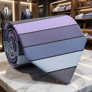 Gravata Estrias De Cor Roxo E Cinza Em Papel De Aquarela